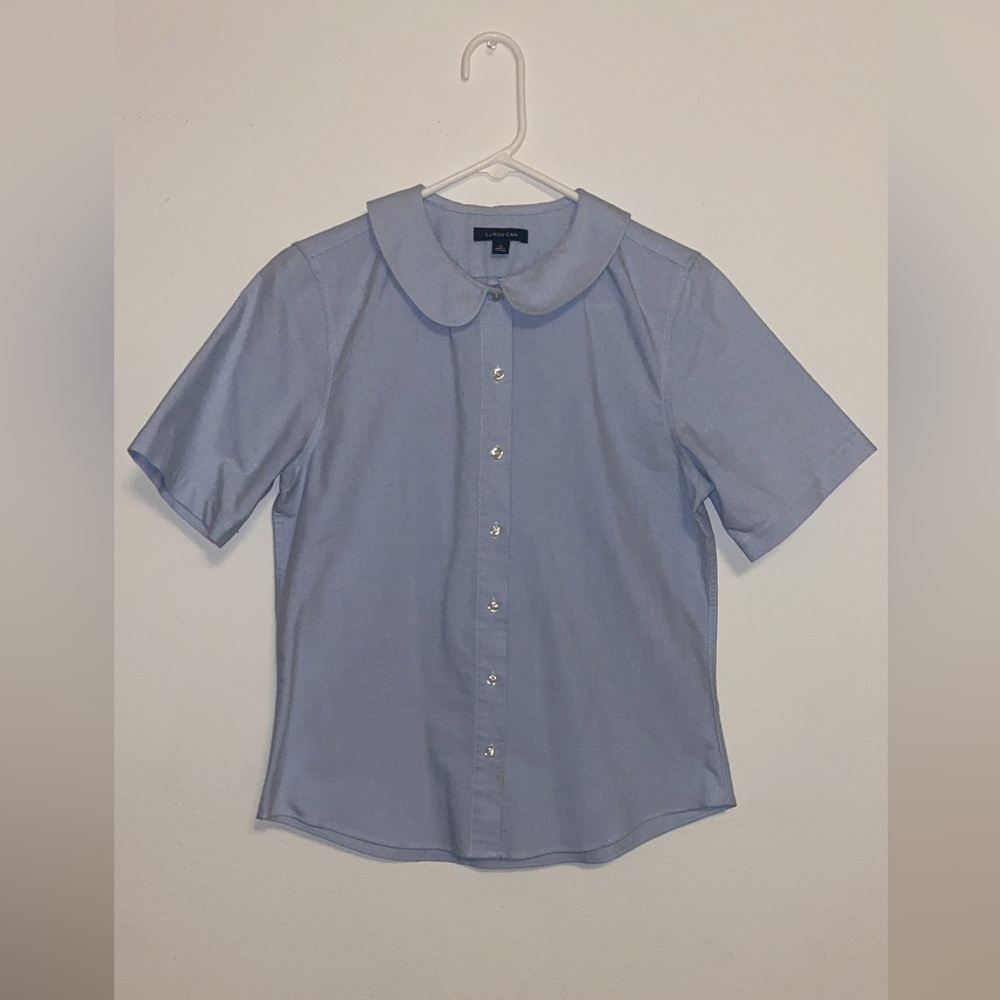 Land’s End rounded collar button down shirt
